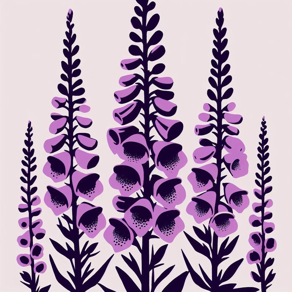 Foxgloves No. 1 Print